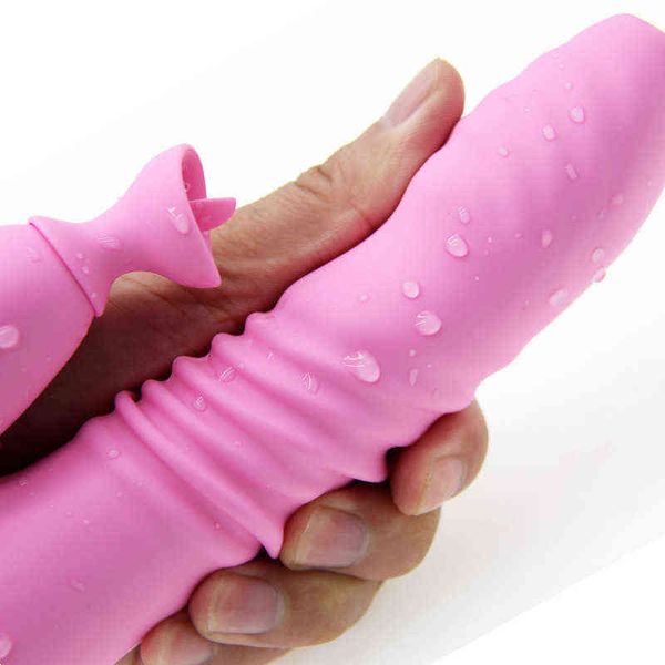 Vibradores NXY Productos sexuales Dispositivo de abuso vulvar Telescópico Vibrante Falso Pene Masaje Automático de mujeres Inserción artificial Pene 0222