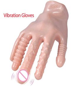 Nxy vibrateurs Toys sexuels pour femmes magic Palm Finger à main vibrateur Dildo Masturbator Glove Monton de sein Vagin Massage Couple de flirt7835176
