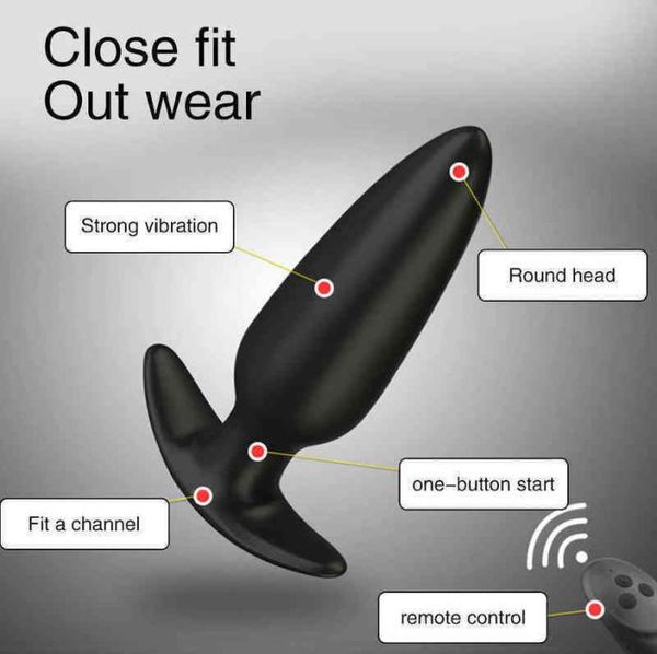 NXY Vibrateurs Small Vibrator Anal Pild vibrant Butt Prostate Massager Sex Toys for Men Women Mini Remote Control 01262912807