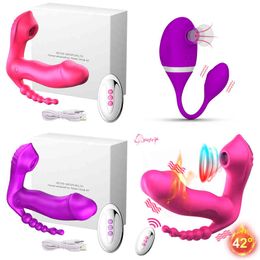 NXY vibrators Vibrador de Succin 3 NL 1 para Mujer Consolador Cltoris Estimulador Anale Y Vaginale Vibracin L Punto G Juguetes Sexuales ERTICOS 220110