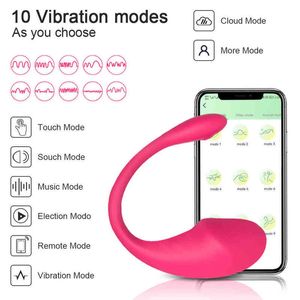 NXY Vibrateurs Sans Fil Bluetooth G Spot Vibrateur pour Femmes App Télécommande Porter Oeuf Vibrant Femelle Culotte Sex Toys Marchandises Adultes 18 0402