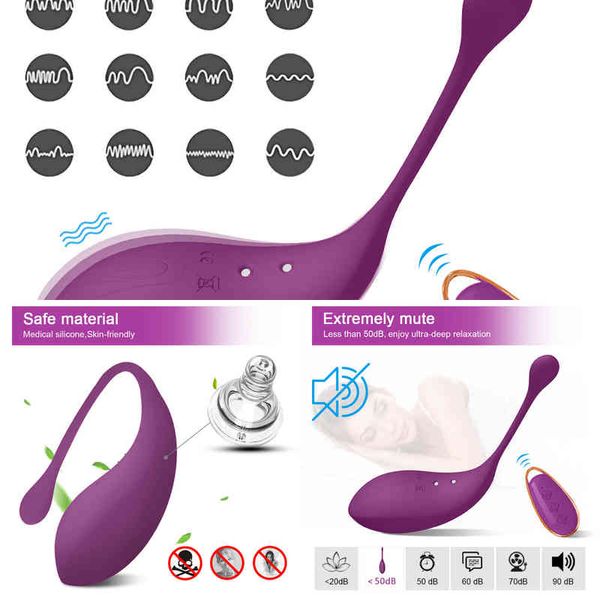 NXY Vibradores Vibrador inalámbrico Control remoto Simulador de punto G Bola vaginal Vibrante Amor Huevo Masturbador femenino Juguete sexual para mujeres Adultos 18 220427