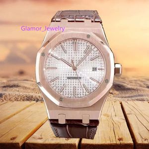 NY LA GM MENS MECHANISCH WATCH VEILIGING Designer 41 mm Gold Dial Rose 8215 Automatische keramische bezel Polshorloge waterdichte saffier