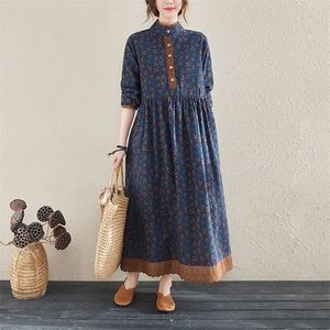 Nyfs lente herfst vintage kleine bloemen lacework lange mouwen vrouw jurk vestido de mujer robe elbise jurken voor vrouwen 220311