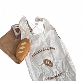 Nyl French Bread Pliable Shop Sac Créatif Sacs de rangement réutilisables Carto Eco Sac imperméable Sac de nourriture fourre-tout C3EF #