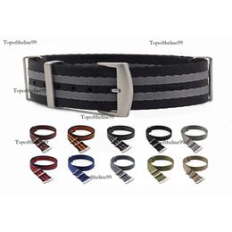 Nylon 20 mm 22 mm ceinture de sécurité style militaire matériau souple bracelet OTAN Edition originale