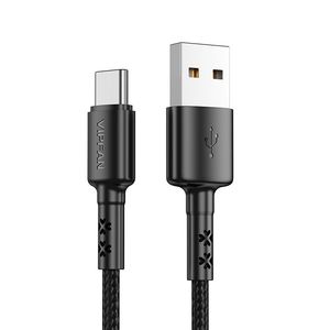 Nylon gevlochten USB Type-C datakabel Mobiele telefoon voedingskabels Snel opladen Core Line voor Samsung Huawei Xiaomi CB-X2