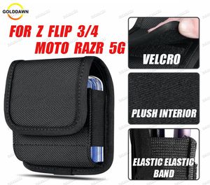 Clip de ceinture tressé en nylon étuis de téléphone portable pochette de téléphone pour Samsung Z Flip 3 4 5G Moto Razr 5G téléphone pliable universel