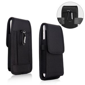 nylon gevlochten riemclip telefoonzakje universele telefoonhoesjes lederen tasje voor iphone 14 13 samsung huawei moto lg sport heuptasje flip mobiele telefoonhoesjes