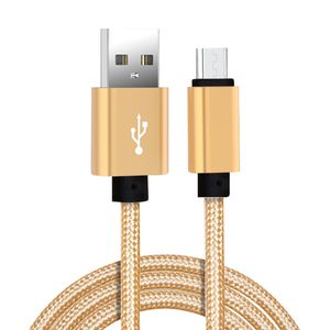 Nylon gevlochten Micro V8 Android USB -kabel voor type C opladen 1m 3ft USB -lader Data Line