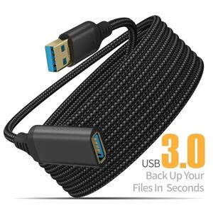 Nylon tressé USB 3.0 Male à féminine à haute vitesse Données de transmission Câble de caméra de l'appareil photo