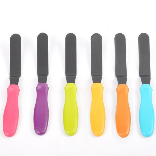 Nylon beurre gâteau crème couteau spatule manche en plastique cuisine plus lisse épandeur pâtisserie gâteau décoration outils F0708