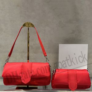 Bolso de diseñador de nailon Bambino Sac, bolso cruzado de lujo para mujer, bolso de mano Vintage, bolso de cuero de ante, bolso nuevo, bolsos de hombro de gran capacidad, cuero genuino