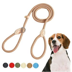 Correa de entrenamiento para perros con cadena P Duable de nailon, correas fuertes y resistentes para caminar para mascotas, cuerda para perros medianos, grandes y pequeños