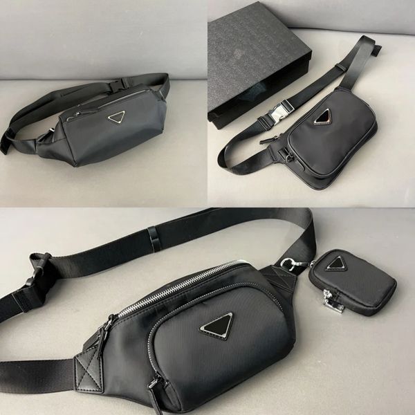 Riñonera de nailon para hombre, riñonera triangular de diseñador, riñonera negra, riñonera para mujer, riñonera, bolso de pecho, bolsos de moda, bolsa, riñonera, bandolera con cremallera 23963D