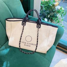 Nylon Fashion Canvas Hand Sac Luxury Designer Handsbag Tote Vacation Oversize Crossbody Shopping Deauville Retro Sacs Trip Beach Womens Mens Pearl Simple
