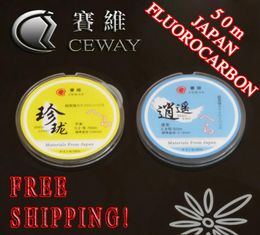 Nylon visserijlijn 50m Japan materiaal draad mainline tippet visserij tackle sterke monofilament fluorocarbon vis apparatuur 1779462