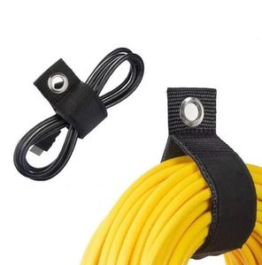 Nylon robuste rallonge support organisateur crochet boucle stockage câble sangle Garage tuyau corde Wrap cintre crochet tuyau