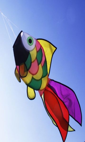 Nylon Kite Windsock Decorativo Rainbow Fish Fish Línea Línea de ropa Spinner de viento para jardín Patio trasero Camping Kids 10185887709