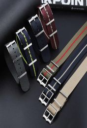 Bracelet en nylon Nato Premium Ceinture de sécurité Bracelet de montre 20 mm 22 m Bracelet de sport militaire Remplacement pour accessoires de montre Tudor H09159343427280831