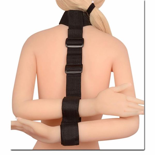 Collier de cou en nylon aux menottes Bondage Restraint Poignets Pour Femmes Bdsm Esclave Fétiche Bondage Adulte Jeu Érotique Sex Toys Pour Co214x