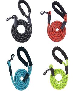 Nylon Pet Dog Lead Puppy Lopen Lopende slip Kraagt Touwriem Training Training Reflecterend 150 cm Lengte Pakken Medium Breed Dogs7493008