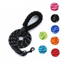 Nylon reflecterende honden ontleende running training van buitenopleiding sterk tractie touw voor puppy 1,5 meter huisdierhonden duurzame leiband SN4358