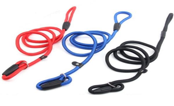 Collar de perro de cuerda de nailon Whisperer Cesar Millan Style Slip Training Leash Plomo y collar Rojo Azul Negro Colores para razas pequeñas 5710855