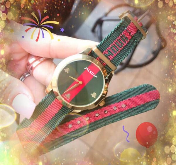 Bracelet en nylon Bee quartz mode femmes montres date automatique robe féminine montre de créateur en gros style américain cadeaux montre-bracelet
