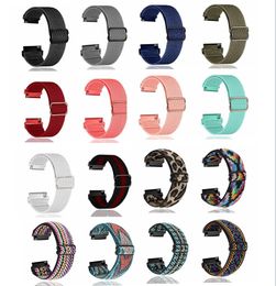 Bracelet en Nylon pour Samsung Galaxy watch 4 5 pro 3 Active 2 Gear S3 correa, élastique réglable, boucle SOLO, Huawei GT 2/3