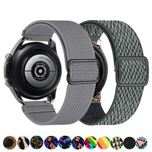 Correa de nailon para Samsung Galaxy watch 4/classic/5/5pro/3/Active 2/Gear S3 pulsera elástica ajustable Huawei GT 2/2e/3/Pro band 22mm