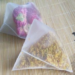 Bolsa de filtro de té de nailon 1000 piezas / lote Bolsas transparentes Bolsa de té de pirámide vacía sellada térmicamente 2019 325j