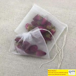 Pochettes à thé en Nylon sacs filtrants cordes outil de bureau à domicile réutilisable semi-transparent