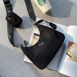 Nylon trois-en-un sacs de soirée femme sous les bras femme sac moyen croissant unique épaule bandoulière Portable chaîne sac
