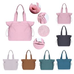 nylon Toilettas Kits lulu lemon weekendtassen Womens Side Cinch Luxury Designer handtassen Schouder clutch crossbody draagtas heren reisbagage Casual draagtassen grote tassen