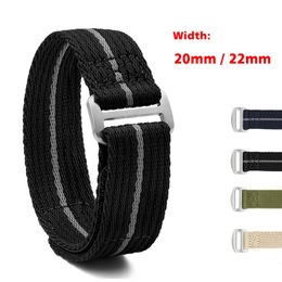 Correas de nailon para reloj, Correa deportiva militar Solf de 20mm y 22mm, correa de reloj de tela de alta calidad, accesorios de repuesto para cinturón Premium 240104