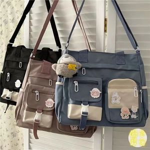 Nylon imperméable Canva sacs à main sac à bandoulière japonais dames messager étudiant école sacs à bandoulière pour fille cartable 240307