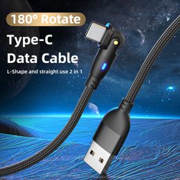 Fils en Nylon câble de téléphone portable USB-C Type C chargeur de téléphones portables câbles USB données Charge rapide 100 cm 200 cm