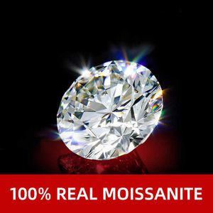 Ninfa 100% Real Moissanite Diamante piedras piedras sueltas de 3 mm a 8 mm 2CT D Color VVS1 Piedra para anillo de diamante Joyería fina H1015