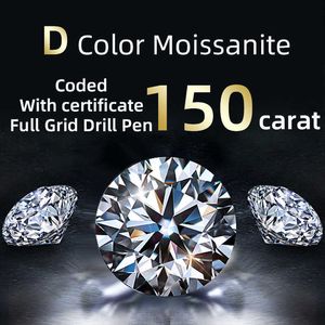 NIMF 100% Echte Moissanite Edelsteen Losse Diamanten 3.0 Karaat D Kleur vvs1 Fijne Sieraden Ring voor Vrouwen H1015