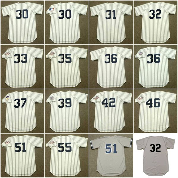 NYork Vintage Baseball Jersey 30 MEL STOTTLEMYRE 1969 WILLIE RANDOLPH 1977 WINFIELD HOWARD WELLS MUSSINA CONE ELLIS STENGEL RIVERA PETTITTE WILLIAMS MATSUI