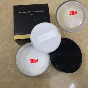 Maquillage de marque en poudre lâche transparente avec une bouffée cosmétique Contrôle de l'huile naturelle Éclairage Maquillage Maquillage Face Poudre Poudre 30g 2 Couleur