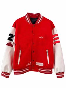 NZ022 veste de Baseball pour hommes nouveau Cool Vibrant Patchwork couleur contraste broderie à la mode laine grosse veste