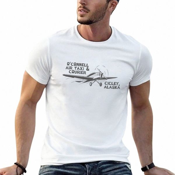 O'cnell Air Taxi Courier Northern Exposure Camiseta ropa linda tops lindos camiseta lisa de manga corta para hombres W1CC #