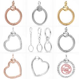 Porte-clés pendentif à breloque en forme de cœur en forme de O, adapté aux bijoux de style Pandora, cadeau de noël à faire soi-même