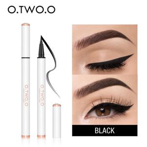 O.TWO.O Eyeliner liquide imperméable à l'eau couleur noire longue durée lisse séchage rapide facile à contrôler Cat Eye Liner maquillage 100pcs / lot DHL