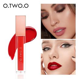O.two.o fluwelen vloeibare lippenstift matte lip glanst waterdichte langdurige moisturizer lip glanzend pigment rouge lippen make-up