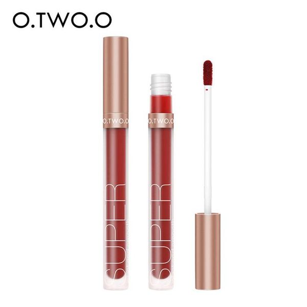 O.TWO.O Velvet Matte Lip Loss Nicht klebrige, feuchte, matte Lippenglasur, wasserfester, flüssiger Lippenstift, mattierter Lipgloss für dunkle Haut