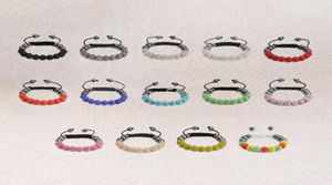 o5643 14 couleurs mélangées Micro Pave CZ Disco10mm boule perle de haute qualité Micro Pave cristal Shamballa Bracelet femmes bijoux 32890786992109