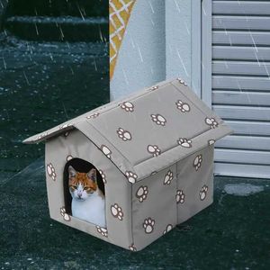 O5yy dragers kratten huizen opvouwbare buiten waterdicht huis geschikt voor puppy's kittens puppy grotten huisdier matten kattenbedden tentbenodigdheden 240426